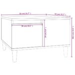 Table basse chêne fumé 55x55x36,5 cm bois d'ingénierie – Image 8