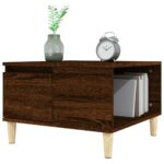 Table basse chêne marron 55x55x36,5 cm bois d'ingénierie – Image 2