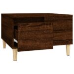 Table basse chêne marron 55x55x36,5 cm bois d'ingénierie – Image 4