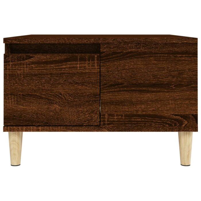 Table basse chêne marron 55x55x36,5 cm bois d'ingénierie – Image 5
