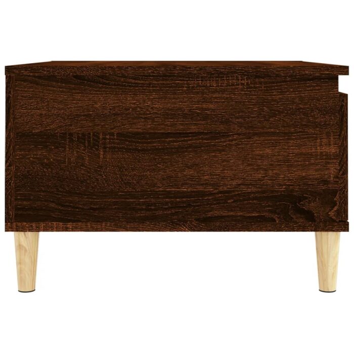 Table basse chêne marron 55x55x36,5 cm bois d'ingénierie – Image 6