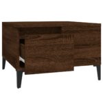 Table basse chêne marron 55x55x36,5 cm bois d'ingénierie – Image 4