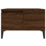 Table basse chêne marron 55x55x36,5 cm bois d'ingénierie – Image 5