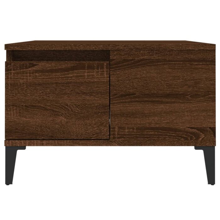 Table basse chêne marron 55x55x36,5 cm bois d'ingénierie – Image 5