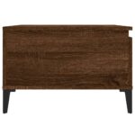 Table basse chêne marron 55x55x36,5 cm bois d'ingénierie – Image 6