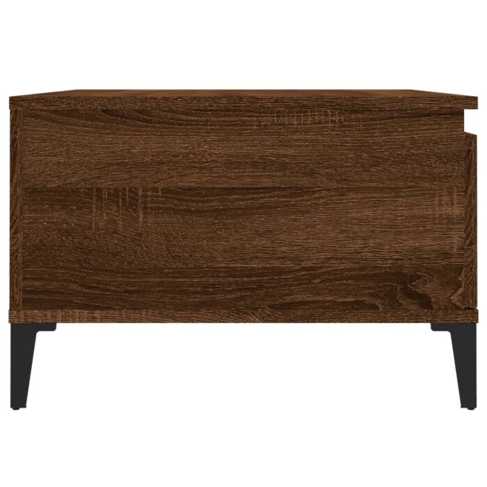 Table basse chêne marron 55x55x36,5 cm bois d'ingénierie – Image 6