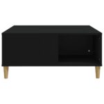 Table basse noir 80x80x36,5 cm bois d'ingénierie – Image 4