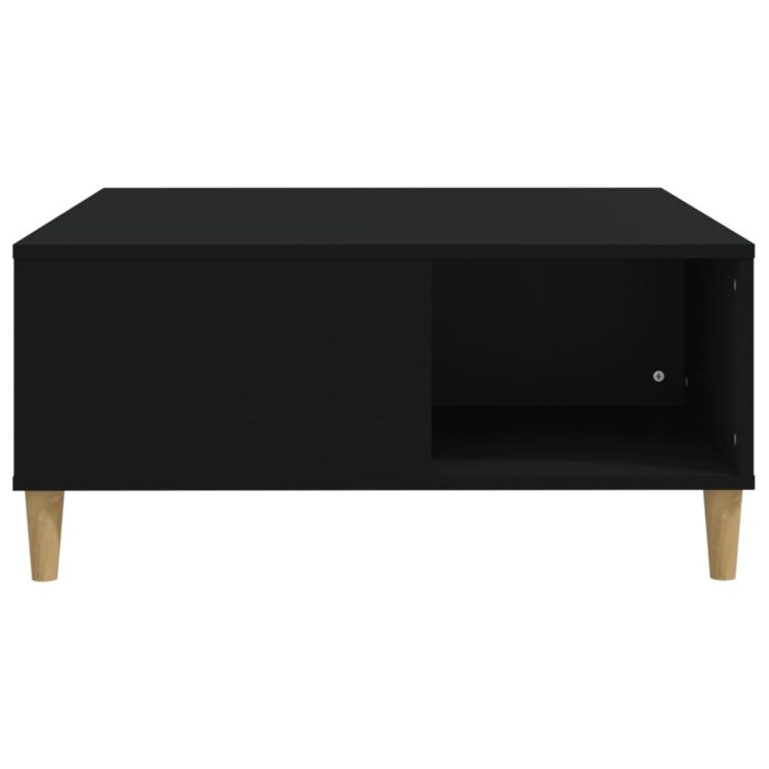 Table basse noir 80x80x36,5 cm bois d'ingénierie – Image 4