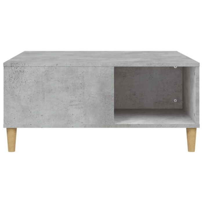 Table basse gris béton 80x80x36,5 cm bois d'ingénierie – Image 3