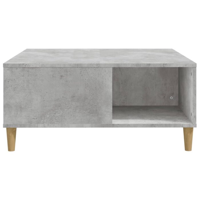 Table basse gris béton 80x80x36,5 cm bois d'ingénierie – Image 4