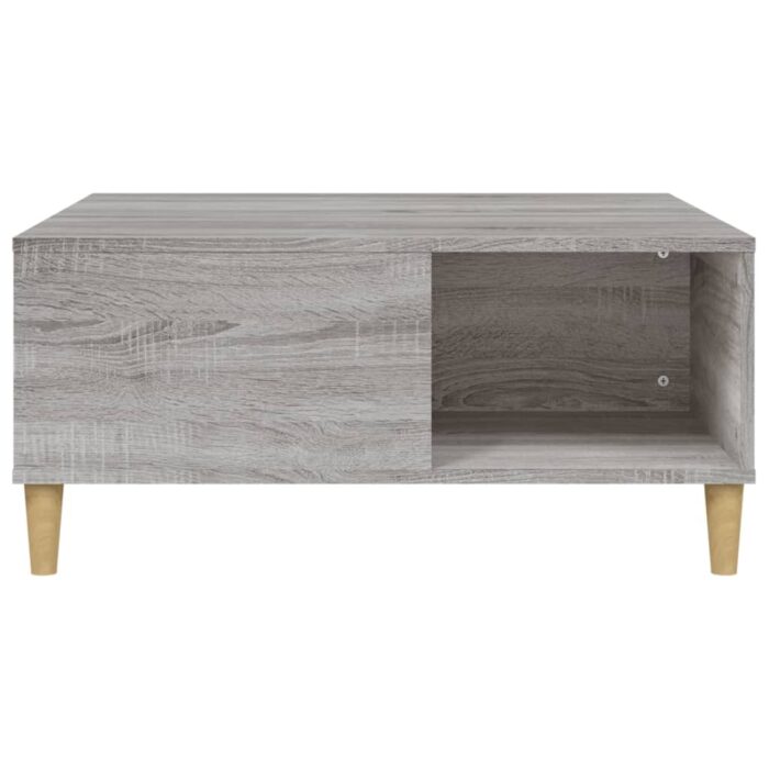Table basse sonoma gris 80x80x36,5 cm bois d'ingénierie – Image 3