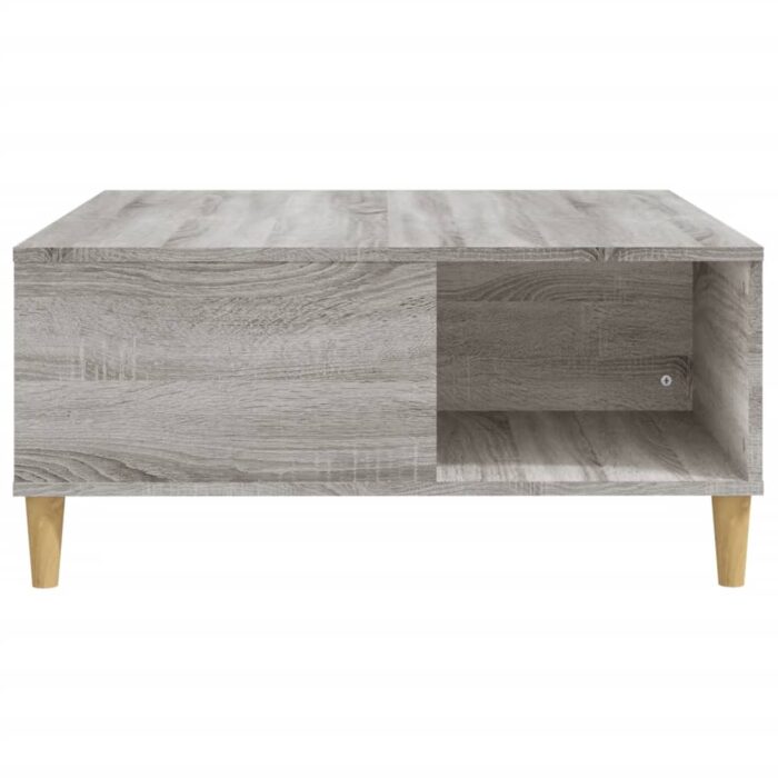 Table basse sonoma gris 80x80x36,5 cm bois d'ingénierie – Image 4