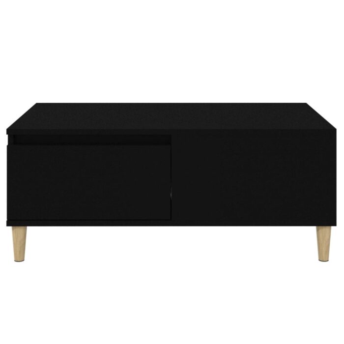 Table basse Noir 90x50x36,5 cm Bois d'ingénierie – Image 5