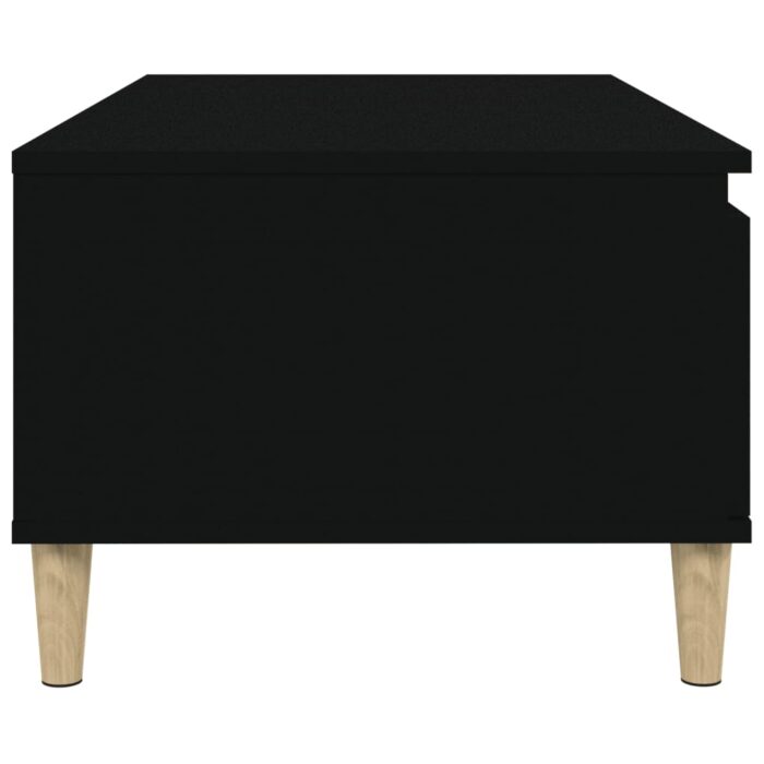 Table basse Noir 90x50x36,5 cm Bois d'ingénierie – Image 6
