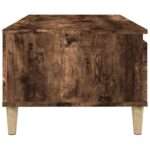 Table basse Chêne fumé 90x50x36,5 cm Bois d'ingénierie – Image 6