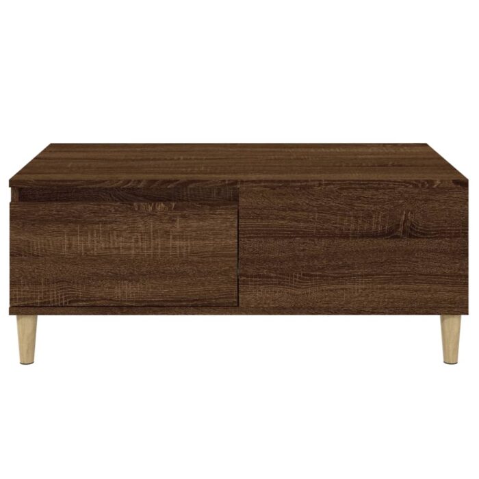 Table basse Chêne marron 90x50x36,5 cm Bois d'ingénierie – Image 5