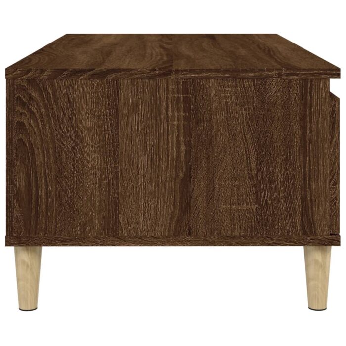 Table basse Chêne marron 90x50x36,5 cm Bois d'ingénierie – Image 6