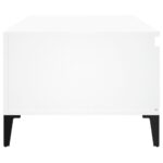 Table basse Blanc 90x50x36,5 cm Bois d'ingénierie – Image 6