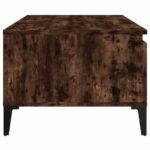 Table basse Chêne fumé 90x50x36,5 cm Bois d'ingénierie – Image 6