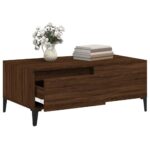 Table basse Chêne marron 90x50x36,5 cm Bois d'ingénierie – Image 3