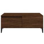 Table basse Chêne marron 90x50x36,5 cm Bois d'ingénierie – Image 4