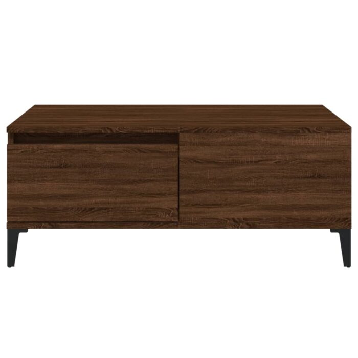 Table basse Chêne marron 90x50x36,5 cm Bois d'ingénierie – Image 4