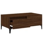 Table basse Chêne marron 90x50x36,5 cm Bois d'ingénierie – Image 5