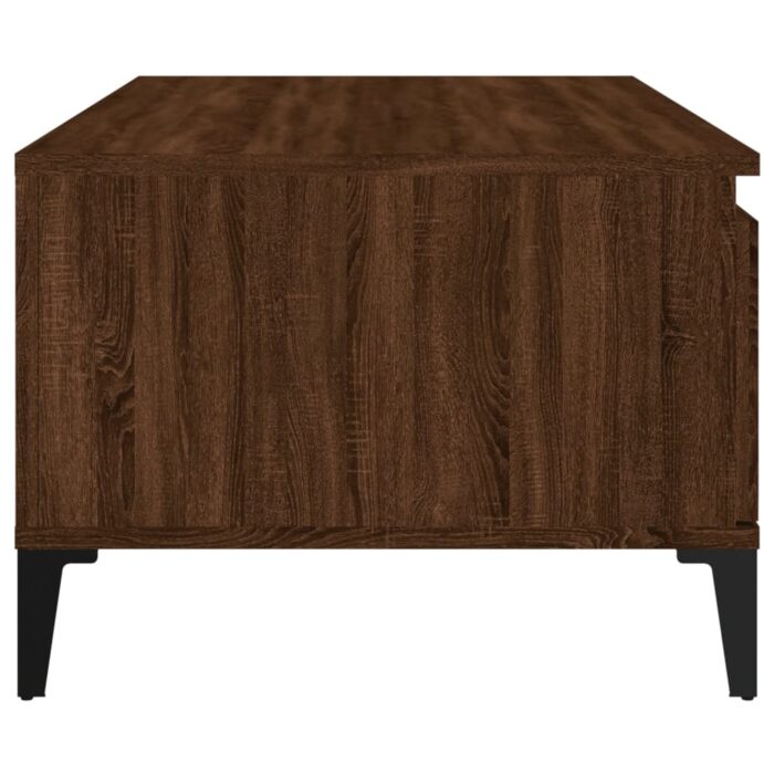 Table basse Chêne marron 90x50x36,5 cm Bois d'ingénierie – Image 6