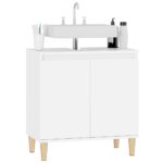 Meuble d'évier blanc 58x33x60 cm bois d'ingénierie – Image 2
