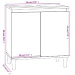 Meuble d'évier blanc 58x33x60 cm bois d'ingénierie – Image 8