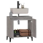 Meuble d'évier sonoma gris 58x33x60 cm bois d'ingénierie – Image 3