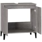Meuble d'évier sonoma gris 58x33x60 cm bois d'ingénierie – Image 5