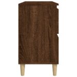 Meuble d'évier chêne marron 80x33x60 cm bois d'ingénierie – Image 5