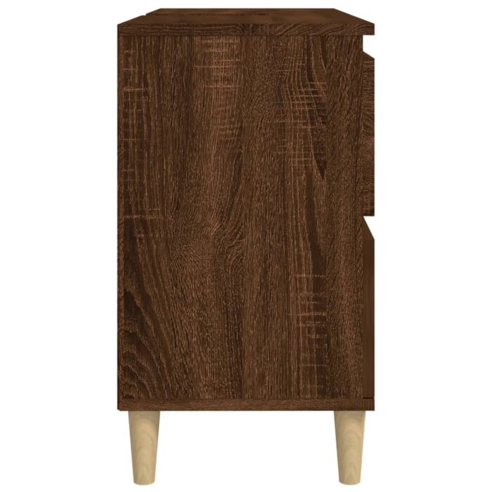 Meuble d'évier chêne marron 80x33x60 cm bois d'ingénierie – Image 5