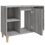 Meuble d'évier sonoma gris 80x33x60 cm bois d'ingénierie – Image 5