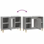 Meuble d'évier sonoma gris 80x33x60 cm bois d'ingénierie – Image 7