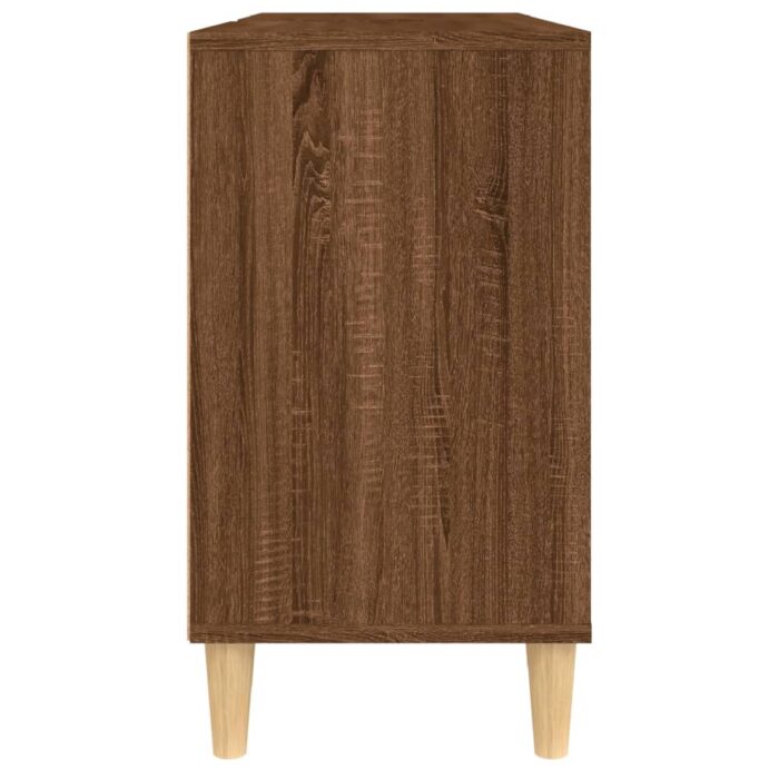 Meuble d'évier chêne marron 80x33x60 cm bois d'ingénierie – Image 6