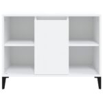 Meuble d'évier blanc 80x33x60 cm bois d'ingénierie – Image 4