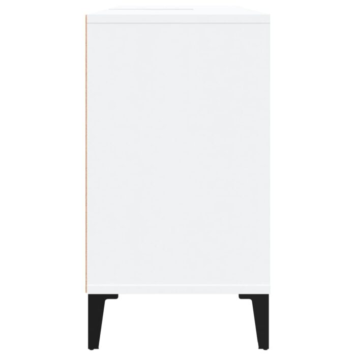 Meuble d'évier blanc 80x33x60 cm bois d'ingénierie – Image 6