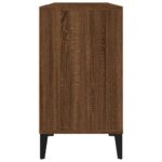 Meuble d'évier chêne marron 80x33x60 cm bois d'ingénierie – Image 6