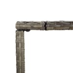 Table de bar et dessus en verre gris 180x70x110 cm poly rotin – Image 3