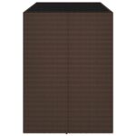 Table de bar et dessus en verre marron 145x80x110 cm poly rotin – Image 2