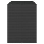 Table de bar et dessus en verre noir 145x80x110 cm poly rotin – Image 2
