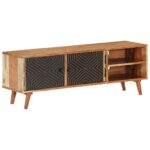 Meuble TV 112x30x40 cm bois d'acacia massif