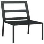 Chaises de jardin avec coussins gris lot de 2 60x74x79 cm acier – Image 5