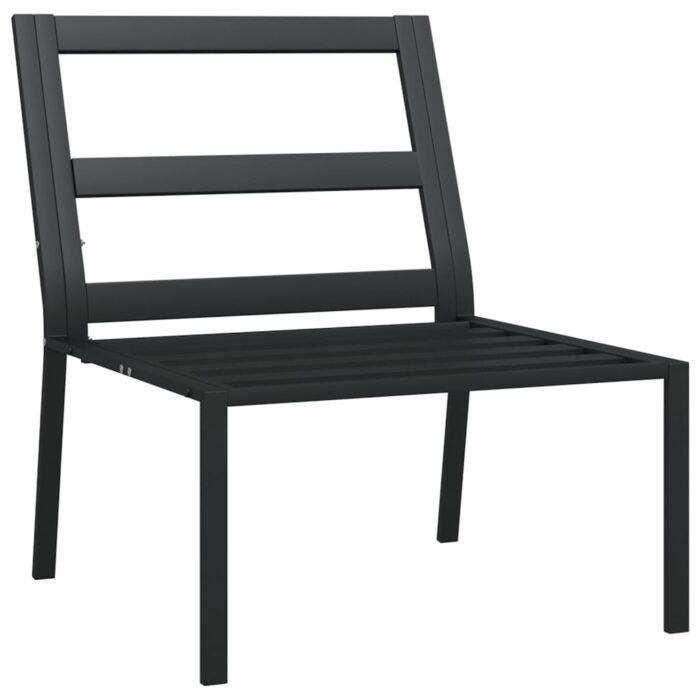 Chaises de jardin avec coussins gris lot de 2 60x74x79 cm acier – Image 5