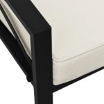 Chaise de jardin avec coussins sable 68x76x79 cm acier – Image 3