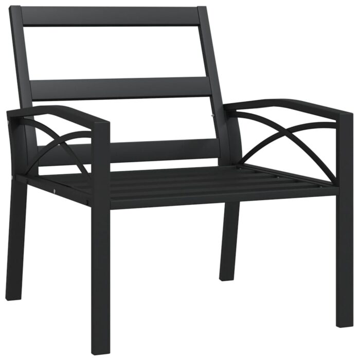 Chaises de jardin et coussins sable lot de 2 68x76x79 cm acier – Image 5