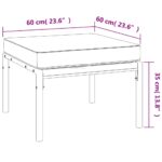 Tabourets de jardin et coussins sable lot de 2 60x60x35cm acier – Image 5