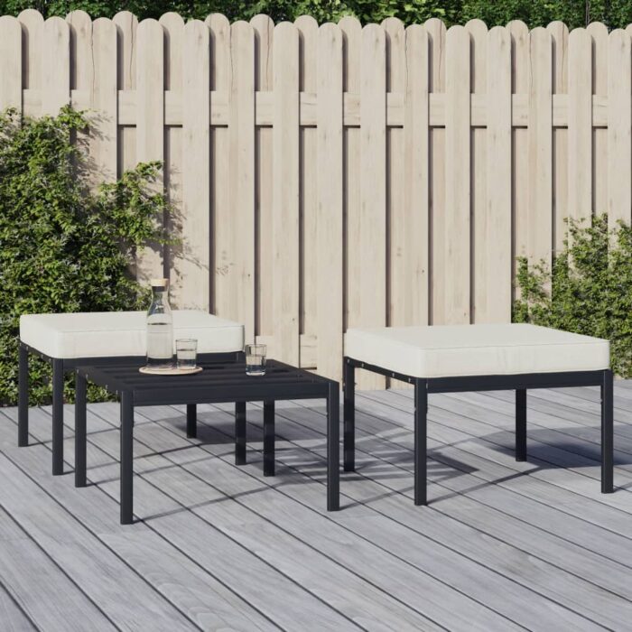 VXL8720845741839_m_en_hd_1.jpg Tabourets de jardin et coussins sable lot de 2 60x60x35cm acier – Image 1